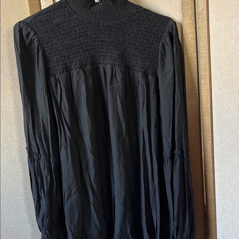 FINAL MARKDOWN Elegant Zanzea Black Smocked Blouse xxl